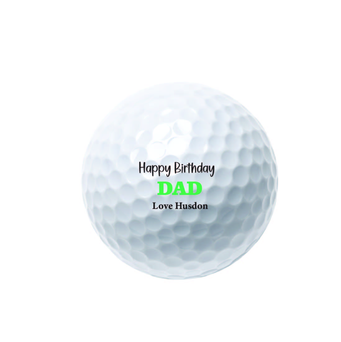 Personalised Golf Balls - Set of 3 - Happy Birthday