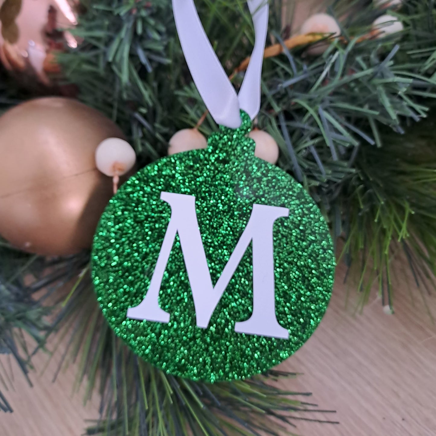 Initial Glitter Bauble - Christmas Tree Decoration