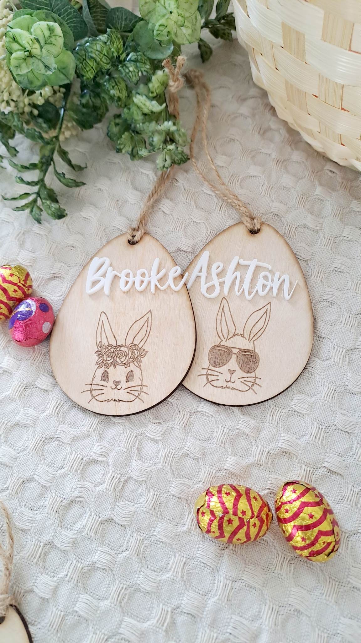 3D Timber Tags - Easter Designs