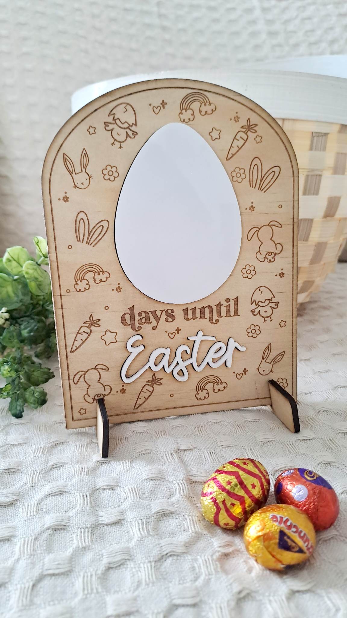 Easter Countdown Stand - Timber