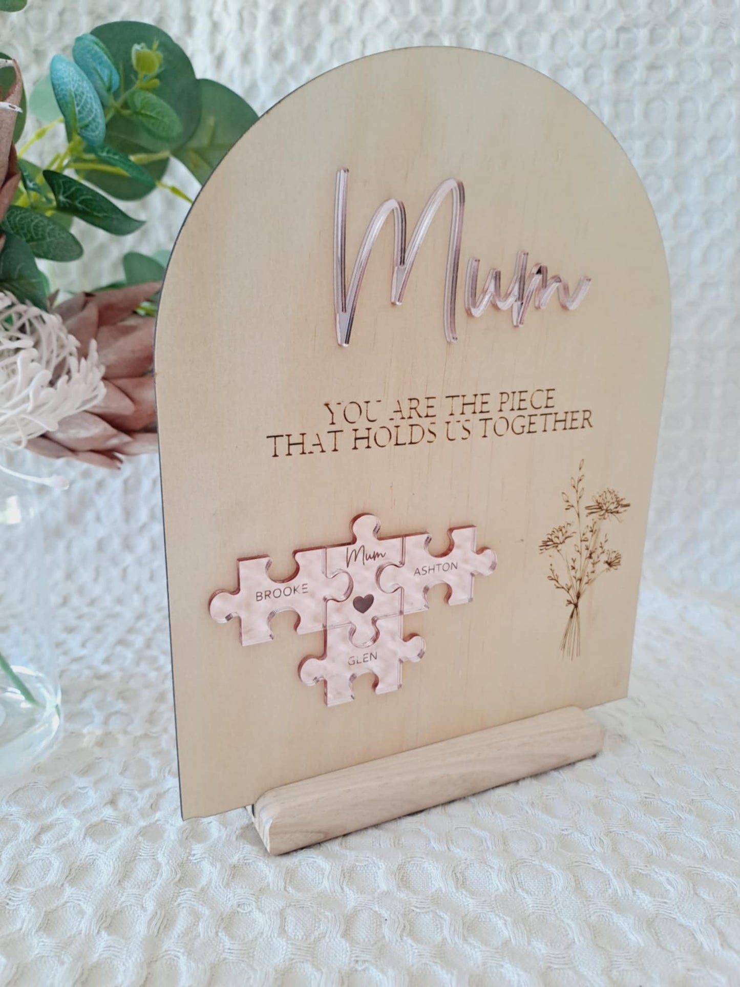 You Are the Piece That Holds Us Together Plaque