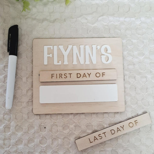 Personalised First/Last Day Board- Small