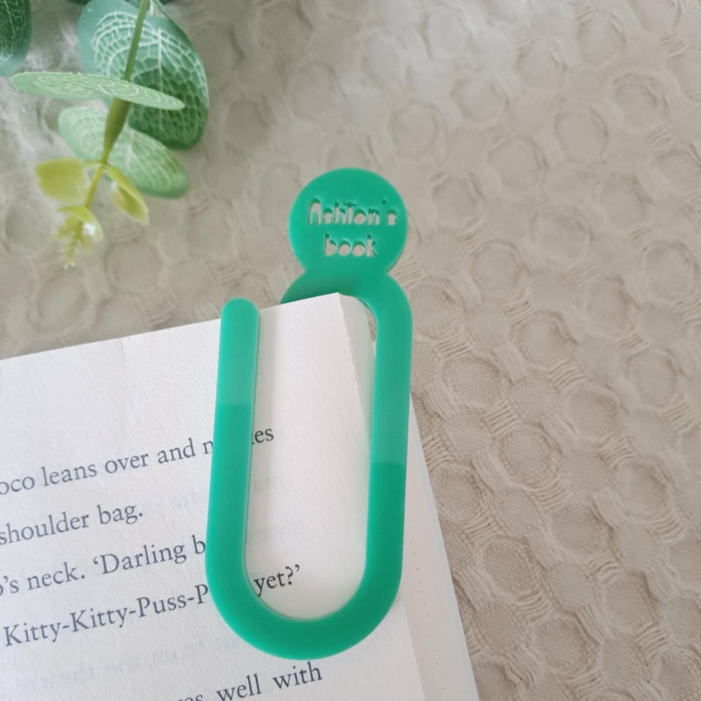 Jumbo Acrylic Paper Clip Bookmark | Personalised