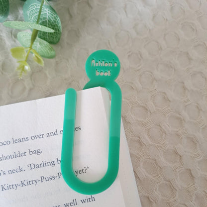 Jumbo Acrylic Paper Clip Bookmark | Personalised