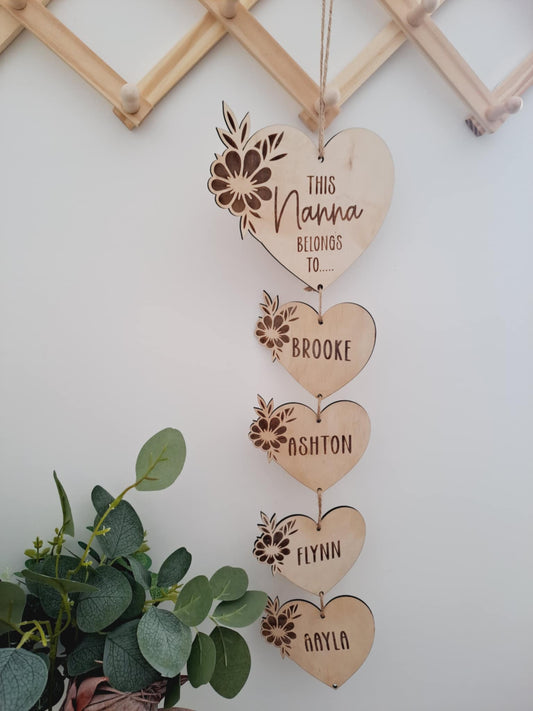 Heart Family Wall hanging