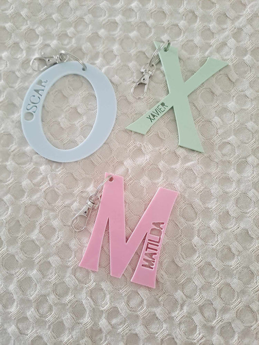 Letter/Name Cut Out Bag Tag