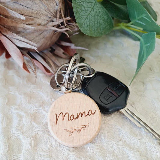 Engraved Mama Keyring