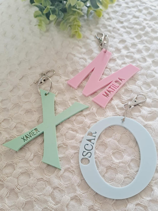 Letter/Name Cut Out Bag Tag