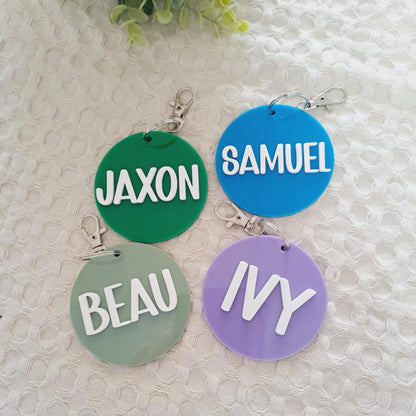 Personalised Acrylic Bag Tag