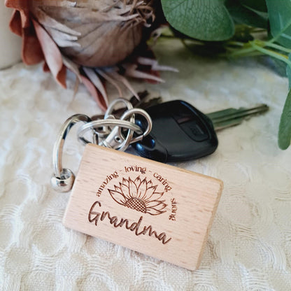 Timber Keyring | Sunflower