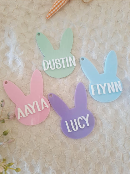 Acrylic Bunny Easter Tag