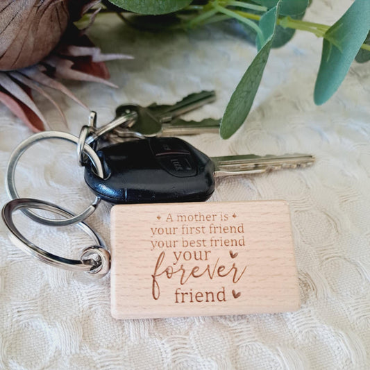 A Mother is Timber Keyring