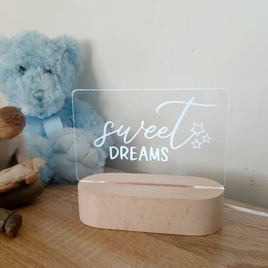 Personalised Night light - Sweet Dreams