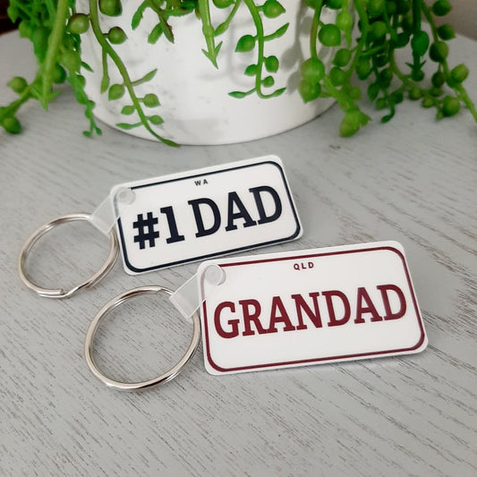 Mini Number Plate Keyring - Fathers Day Gift