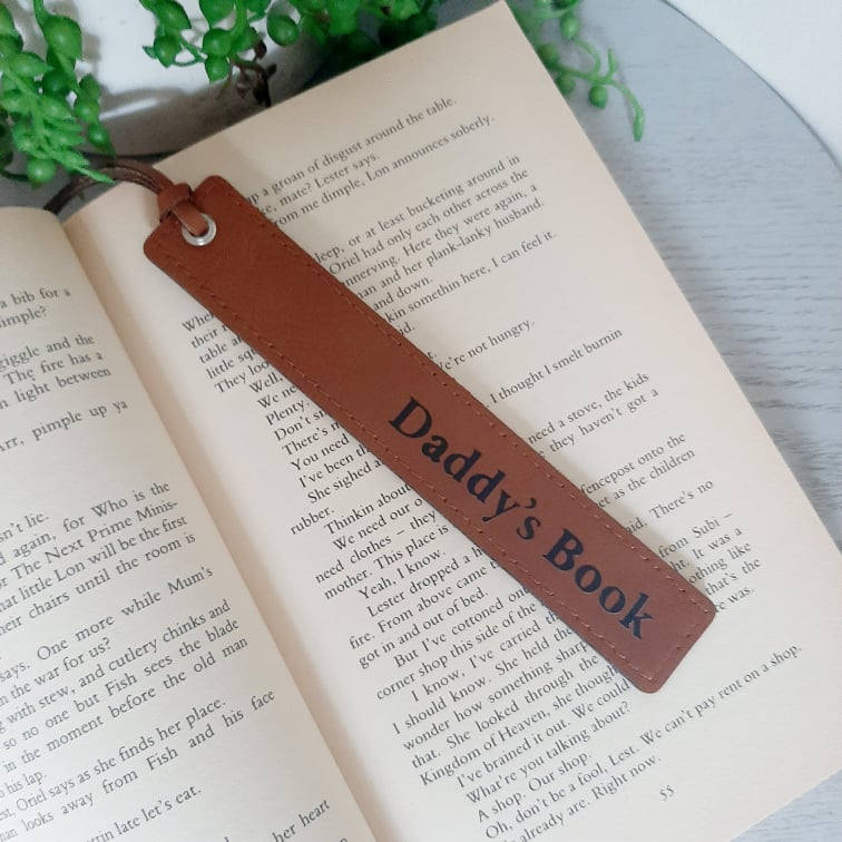 Leatherette Bookmark - Fathers Day Design