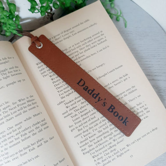 Leatherette Bookmark - Fathers Day Design