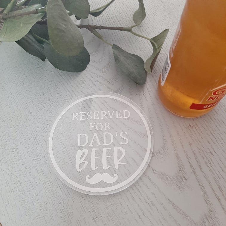 Personalised Acrylic Coasters- Fathers Day Designs