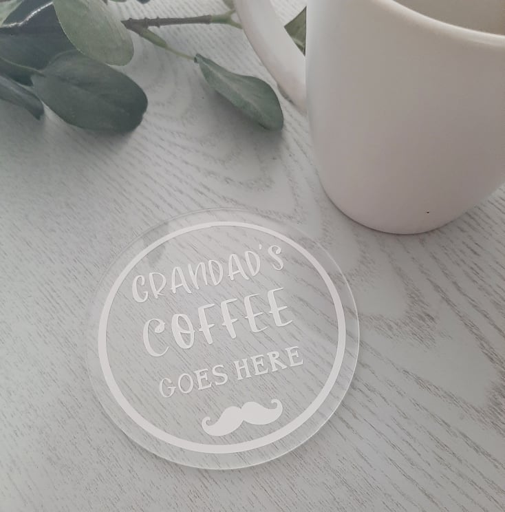 Personalised Acrylic Coasters- Fathers Day Designs