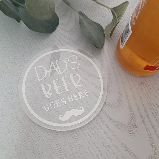 Personalised Acrylic Coasters- Fathers Day Designs