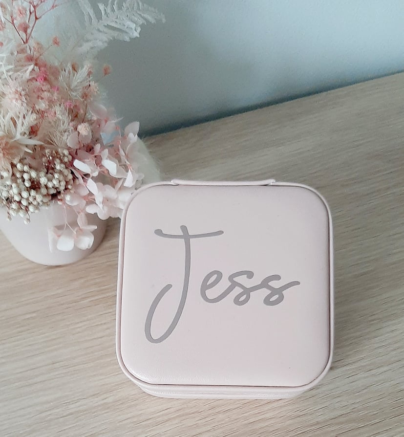 Personalised Small Zip Jewellery Box