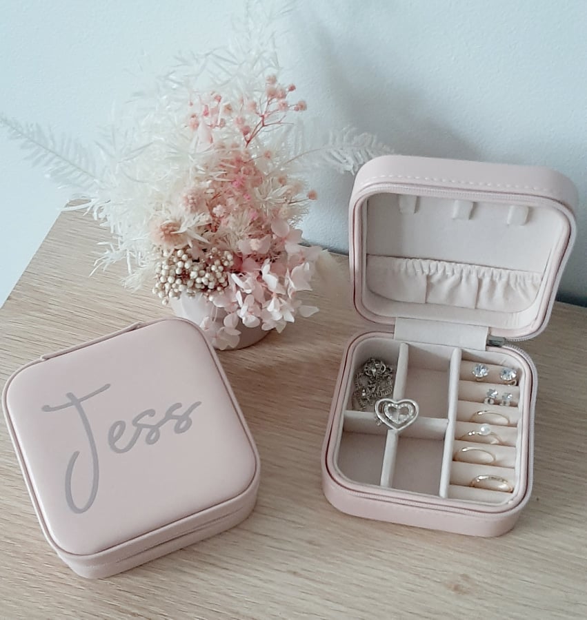 Personalised Small Zip Jewellery Box