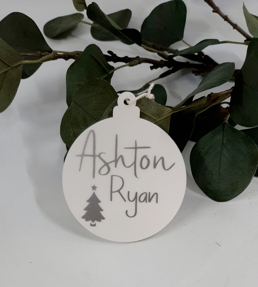 Personalised Christmas Bauble - Double Name
