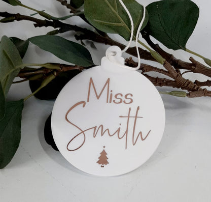 Personalised Christmas Bauble - Double Name