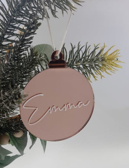 Personalised Mirrored Acrylic Bauble