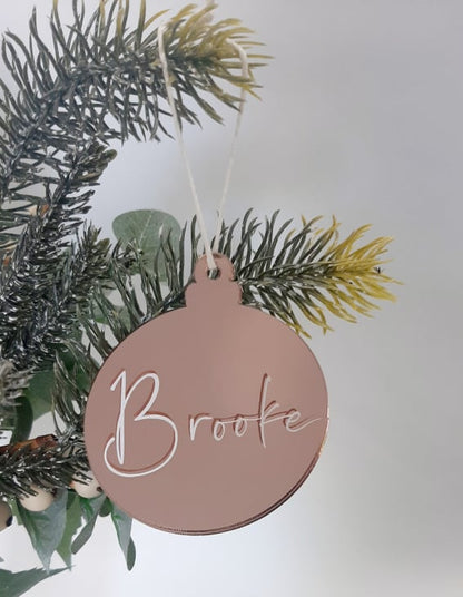 Personalised Mirrored Acrylic Bauble