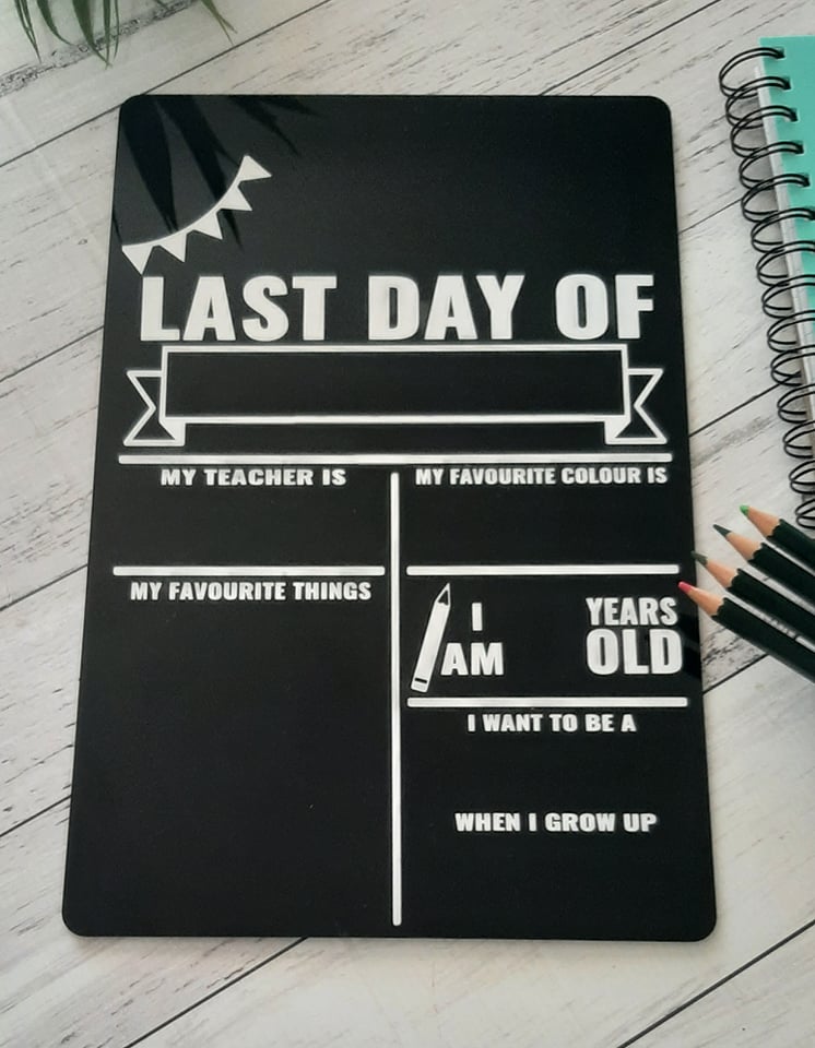 Personalised First/Last Day Board - Kids Collection