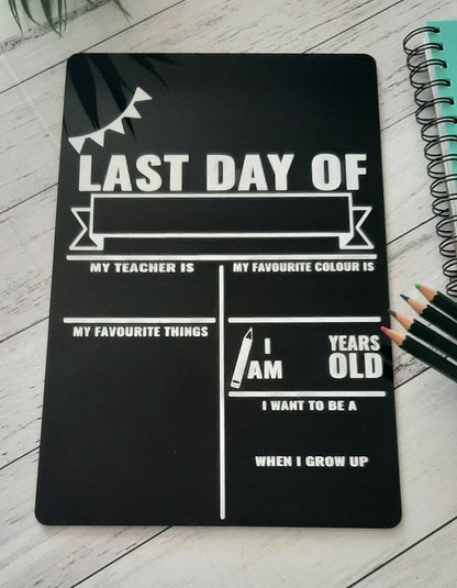 Personalised First/Last Day Board - Kids Collection