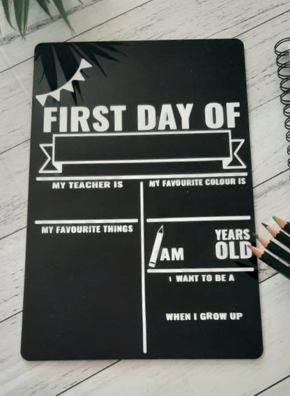 Personalised First/Last Day Board - Kids Collection