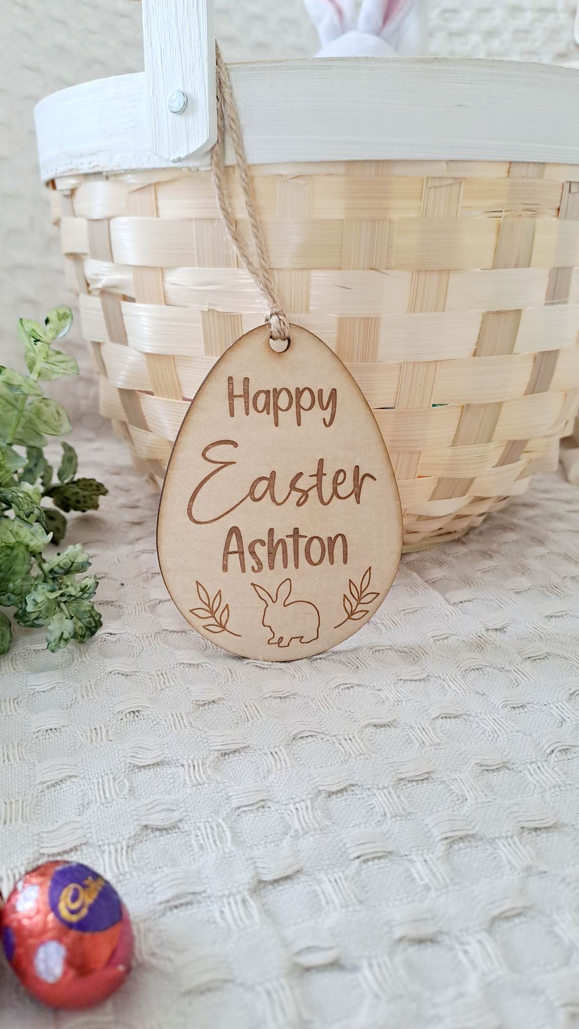 Personalised Easter Timber tags